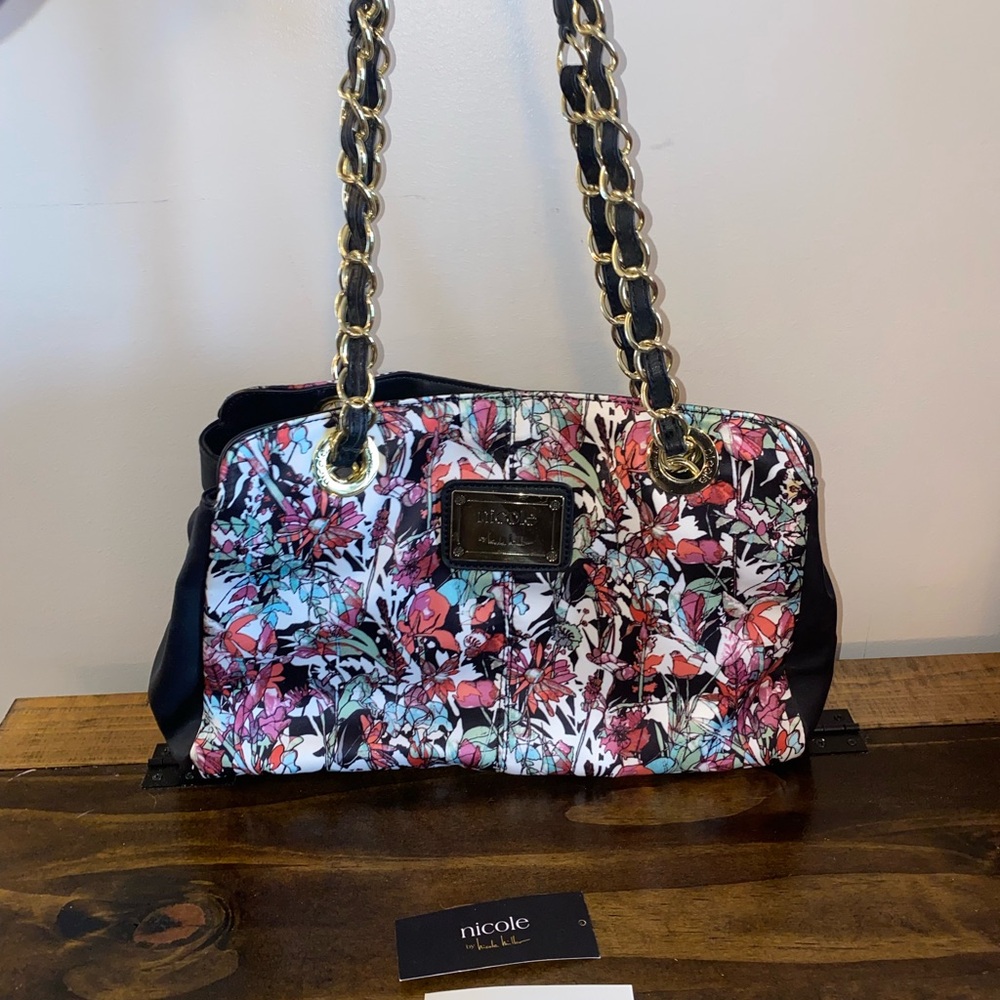 Nicole by Nicole Miller Floral Shoulder Purse NWT